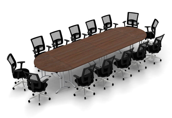 14 Person Tables Conference Meeting Seminar Training Tables & Chairs Set Includes Tables and Chairs Commercial Adjustable Manager Chairs (Chair Color Black/Table Color Java) Model 9066 20 Piece Set