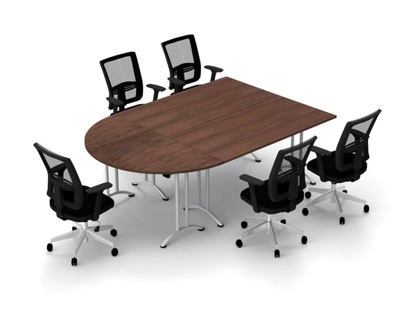 5 Person Tables Conference Meeting Seminar Training Tables & Chairs Set Includes Tables and Chairs Commercial Adjustable Manager Chairs (Chair Color Black/Table Color Java) Model 9054 8 Piece Set