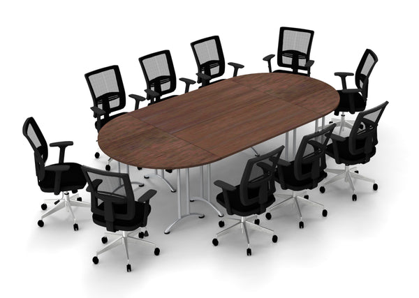 10 Person Tables Conference Meeting Seminar Training Tables & Chairs Set Includes Tables and Chairs Commercial Adjustable Manager Chairs (Chair Color Black/Table Color Java) Model 9062 14 Piece Set