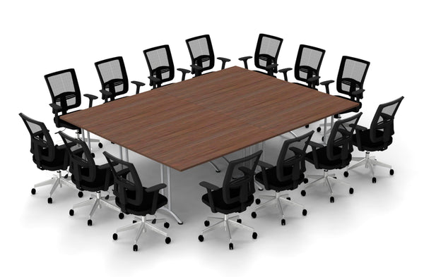 14 Person Tables Conference Meeting Seminar Training Tables & Chairs Set Includes Tables and Chairs Commercial Adjustable Manager Chairs (Chair Color Black/Table Color Java) Model 9070 20 Piece Set