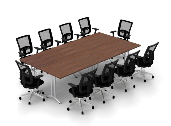 10 Person Tables Conference Meeting Seminar Training Tables & Chairs Set Includes Tables and Chairs Commercial Adjustable Manager Chairs (Chair Color Black/Table Color Java) Model 9060 14 Piece Set