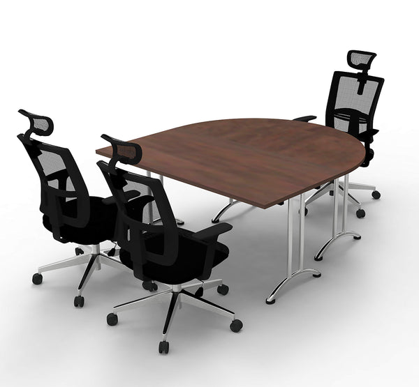 3 Person Tables Conference Meeting Seminar Training Tables & Chairs Set Includes Tables and Chairs Commercial Adjustable Manager Chairs (Chair Color Black/Table Color Java) Model 9050 5 Piece Set