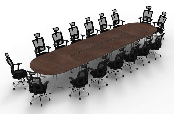 14 Person Tables Conference Meeting Seminar Training Tables & Chairs Set Includes Tables and Chairs Commercial Adjustable Manager Chairs (Chair Color Black/Table Color Java) Model 9072 24 Piece Set